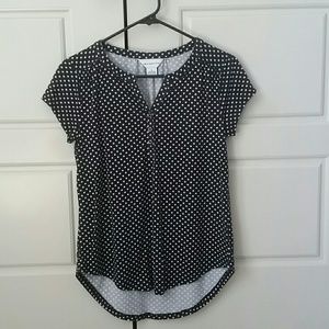 Black and white floral top